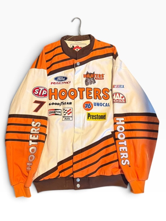 Chase Authentics Other - NWT Vintage 2004 Hooters NASCAR Chase Authentics Racing Jacket Size L Y2K